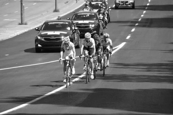Монреаль Канада Сентября Неизвестная Группа Велосипедистов Действии 2011 Году Календарь — стоковое фото