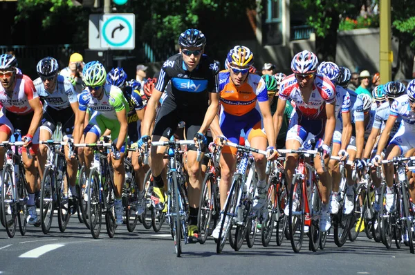 Montreal Canada Settembre Gruppo Non Identificato Ciclisti Azione Nel Calendario — Foto Stock