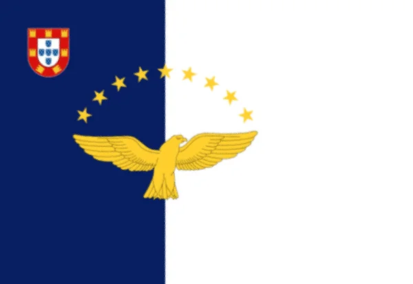 Zászló Azori Szigetek Portugália — Stock Fotó