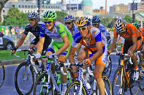 Montreal Canada September Group Cyclists Action 2011 Uci Cycling Calendar — 스톡 사진