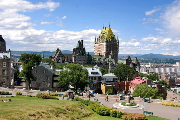 Vista Del Antiguo Quebec Chateau Frontenac Quebec Canadá Fue Designado — Foto de Stock