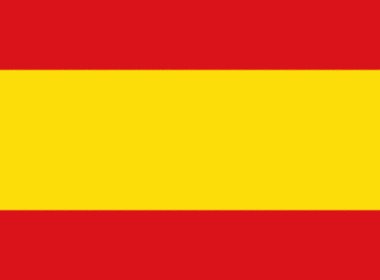 Alternatif renk şemasına sahip İspanya sivil bayrağı, daha açık kırmızı ve sarı