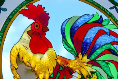 Lekeli cam pencere. Sik.