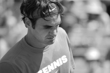 Montreal - 5 Ağustos 2011 'de Montreal, Kanada' da Raphael Nadal antrenman sahasında. Rafael 