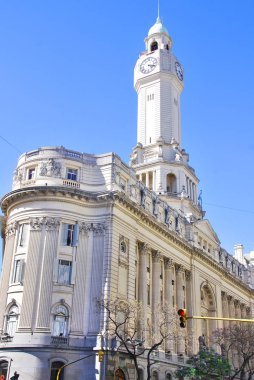 19. yüzyılda Buenos Aires şehir merkezinin ünlü ve güzel Avrupa binası, Arjantin, Güney Amerika