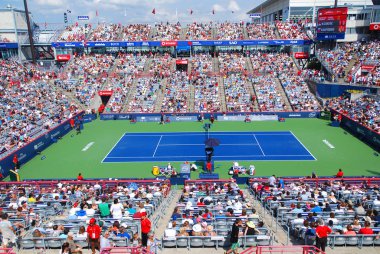 MONTREAL - AUGust 07: Uniprix Stadyumu (Fransızca: Stade Uniprix) Kanada Masters turnuvasının Montreal, Quebec 'teki ana tenis sahasıdır. 
