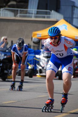 MONTREAL, CANADA - 8 ADAM: 24 saat tanımlanamayan katılımcılar. 8 Ağustos 2010 'da Montreal, Kanada' da Roller Montreal.