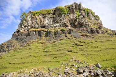 İskoçya 'nın Skye Adası' ndaki dağ manzarası
