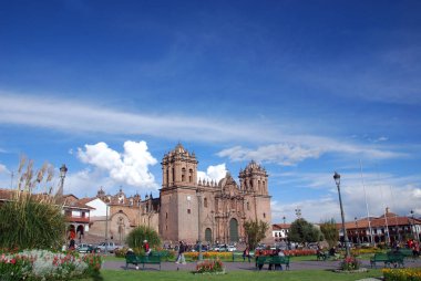 CUSCO PERU - 25 Kasım 2010: Santo Domingo Katedrali, Cusco Katolik Başpiskoposluğu 'nun ana kilisesidir..