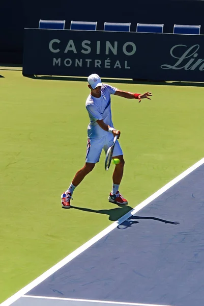 Montreal August Novak Djokovic Auf Dem Trainingsplatz Des Montreal Rogers — Stockfoto
