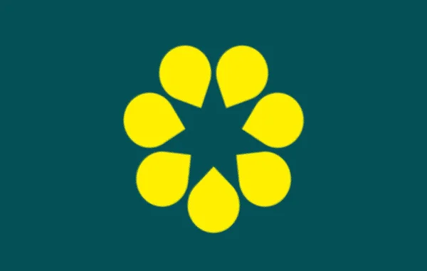 Bandeira Dourada Wattle Design Verde — Fotografia de Stock