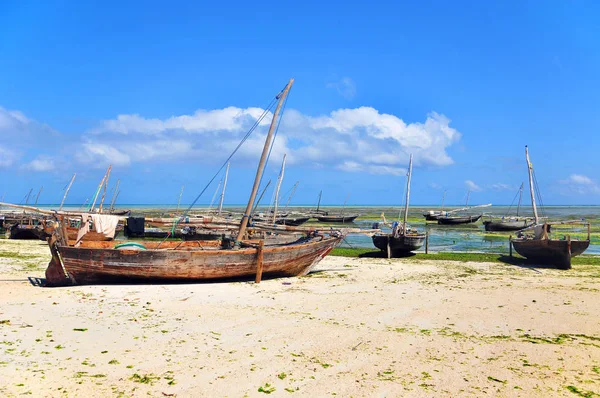 Лодки Занзибаре Солнечный День Танзания — стоковое фото