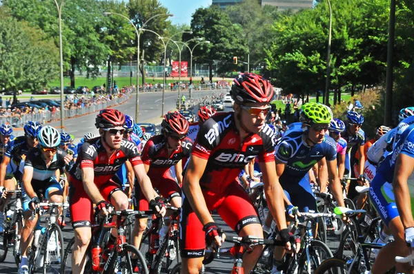 Montreal Canada Settembre Gruppo Non Identificato Ciclisti Azione Nel Calendario — Foto Stock