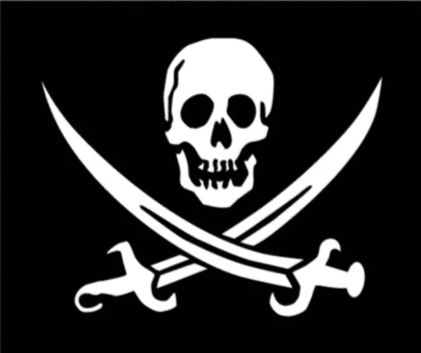 Pirátská Vlajka Jolly Roger — Stock fotografie