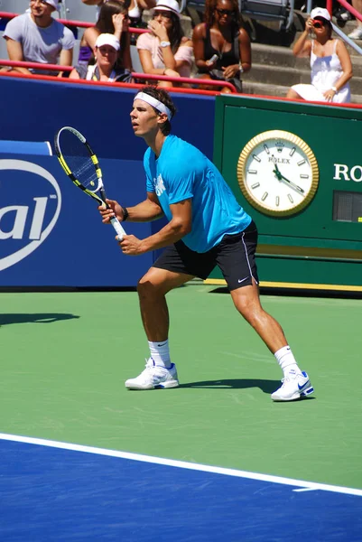 Montreal Agosto Raphael Nadal Sul Campo Allenamento Alla Montreal Rogers — Foto Stock