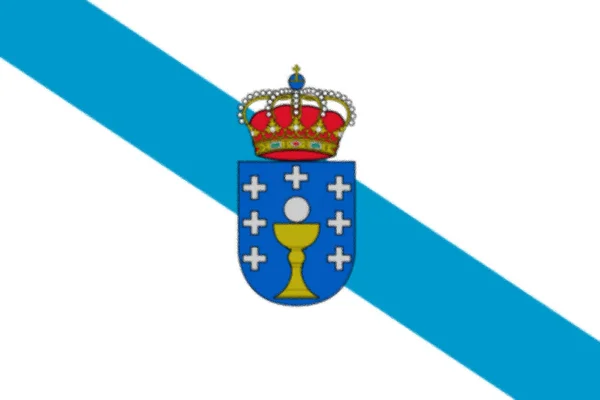 Flag Galicia Spain — Stock Photo, Image