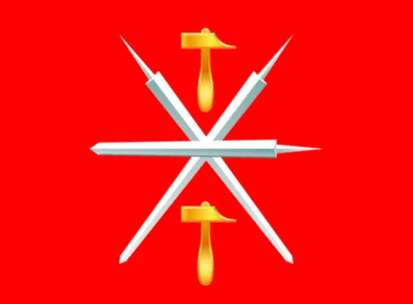 Flaga Obwodu Tula Federacja Rosyjska — Zdjęcie stockowe