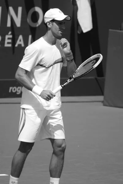 Montreal August Novak Djokovic Auf Dem Trainingsplatz Des Montreal Rogers — Stockfoto