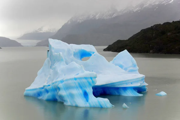 Ice Berg Torres Del Paine Chili Probablemente Parque Nacional Más —  Fotos de Stock