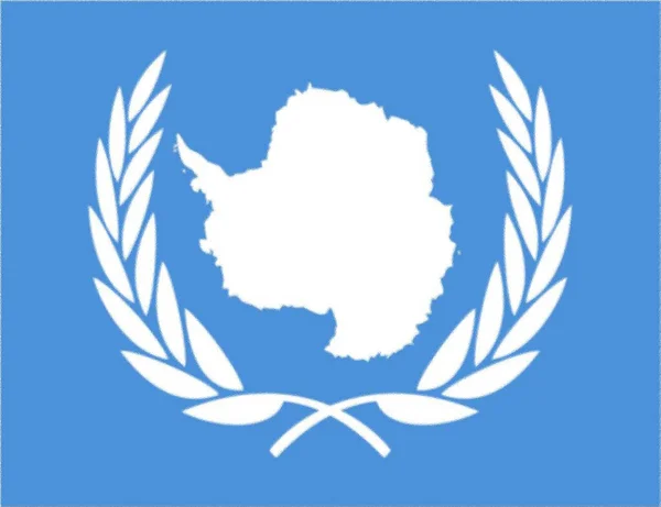Die Vektorgrafik Der Antarktis Flagge Illustration Einer Rechteckigen Antarktischen Flagge — Stockfoto