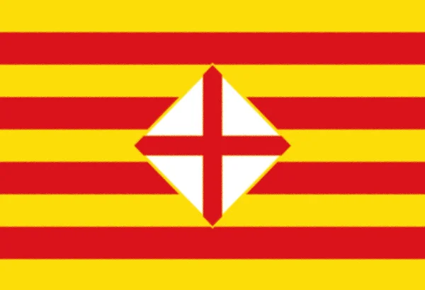 Drapeau Barcelone Espagne — Photo