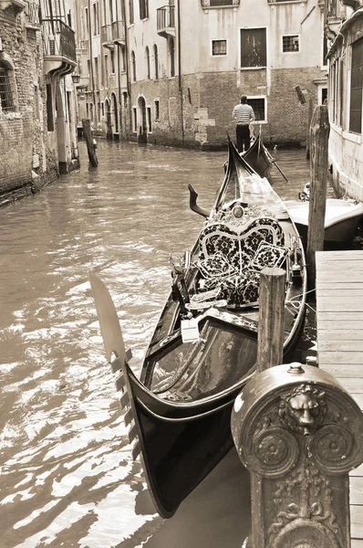 Gondola Tail Venetië Italië — Stockfoto