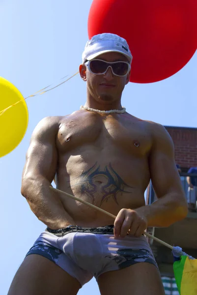 Montreal Agosto Participantes Día Comunidad Para Las Celebraciones Del Orgullo — Foto de Stock