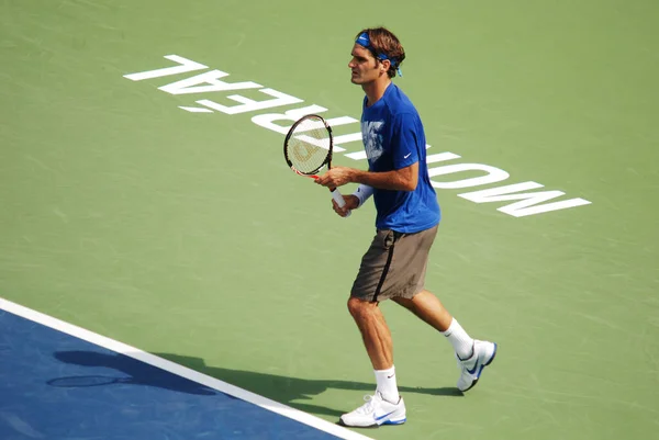 Montreal August Roger Federer Auf Dem Court Des Montreal Rogers — Stockfoto