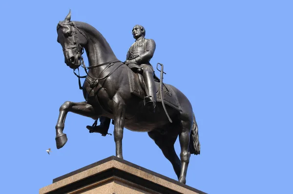 Prince Albert Statue George Square Glasgow Scotland — Stockfoto