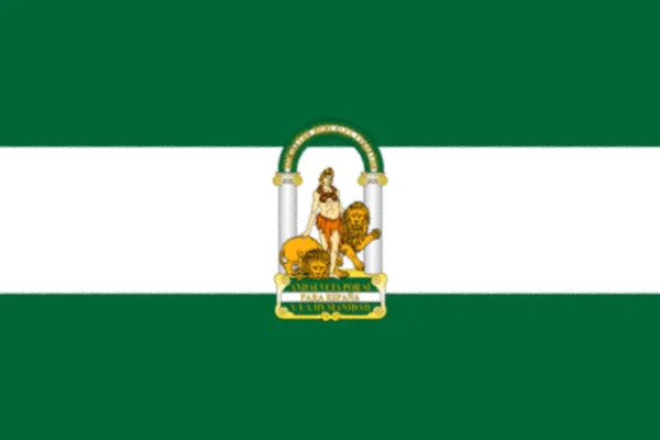 Flagge Der Autonomen Gemeinschaft Andalusien Spanien — Stockfoto