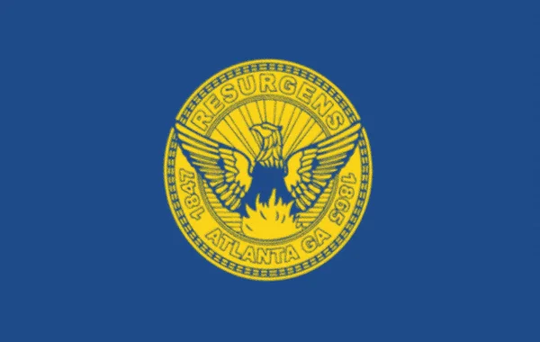 美国佐治亚州亚特兰大市旗 — 图库照片