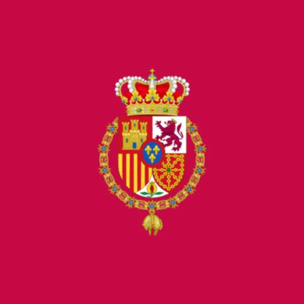 Spanyol Királyi Zászló Háttér Textúra — Stock Fotó