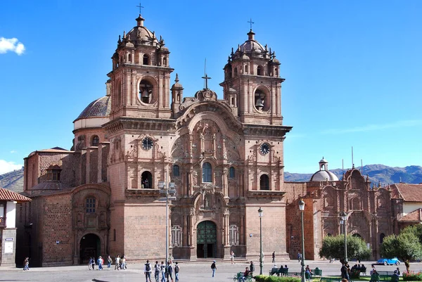 Cusco Peru Nov Persone Non Identificate Camminano Piazza Armas Stato — Foto Stock