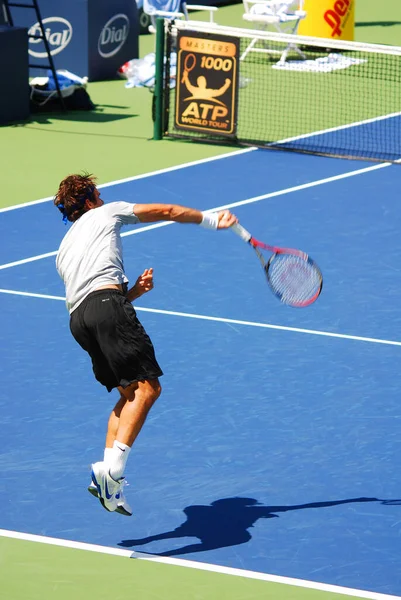 Montreal August Roger Federer Auf Dem Court Des Montreal Rogers — Stockfoto