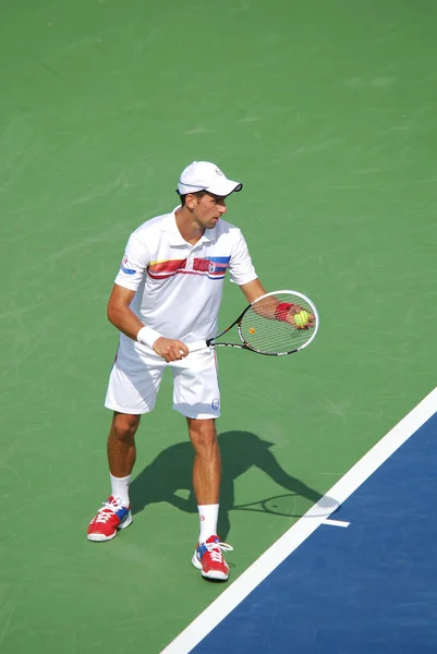 트레일 Augus7 Novak Djokovic Court Montreal Rogers Cup 2011 몬트리올 — 스톡 사진