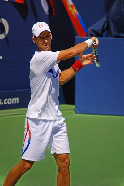 Montreal August Novack Djokovic Träningsdomstol Montreal Rogers Cup Den Augusti — Stockfoto