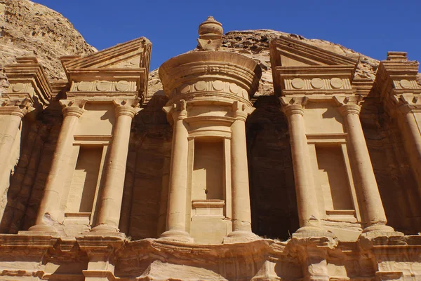 Petra Ürdün Anlamı Kaya Ürdün Ilinin Tarihi Arkeolojik Bir Şehridir — Stok fotoğraf