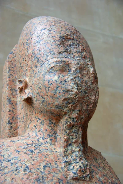 Antigua Estatua Egipcia Aislada Sobre Fondo Verde — Foto de Stock