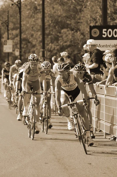 Montreal Kanada Září Skupina Cyklistů Akci Roce 2011 Kalendář Cyklistických — Stock fotografie