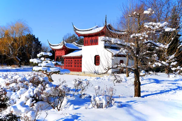 Chinese pagoda, Montreal botanical garden, Quebec canada