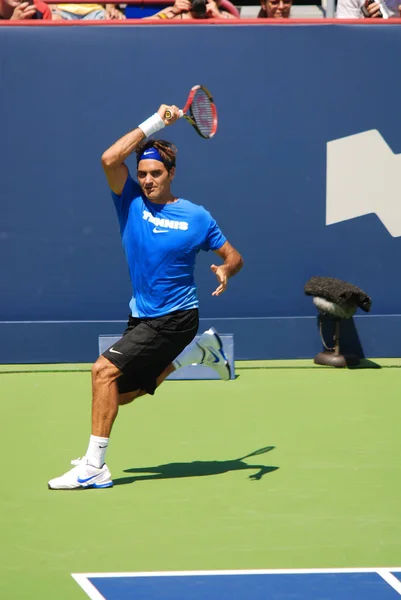 Montreal Αυγουστου Roger Federer Στο Γήπεδο Του Μόντρεαλ Rogers Cup — Φωτογραφία Αρχείου