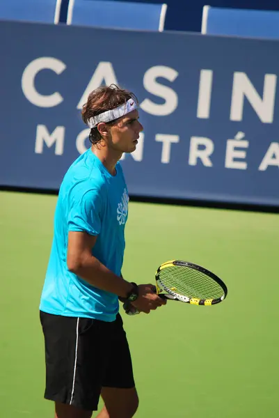 Montreal Agosto Rafael Nadal Cancha Entrenamiento Montreal Rogers Cup Agosto —  Fotos de Stock