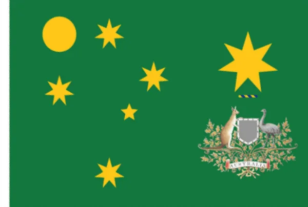 Seven Golden Stars Una Bandera Australiana —  Fotos de Stock