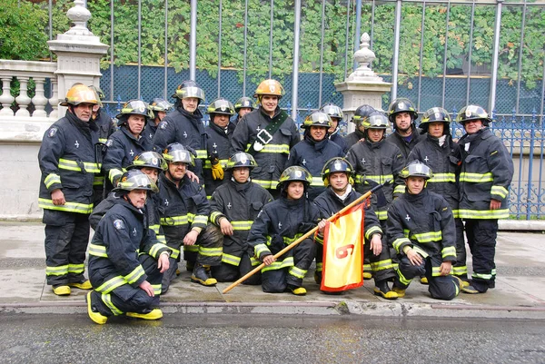 Puntas Arenas Patagonia Chile Nov Firefighters Prepare Puntas Arenas International — Stock Photo, Image