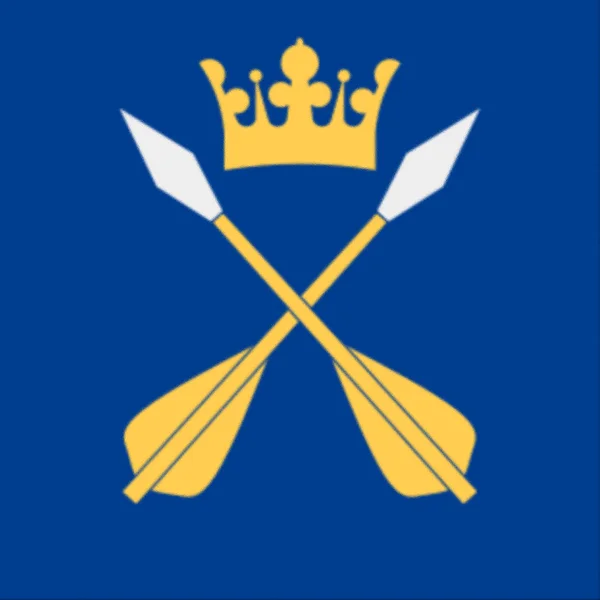 Flaga Kraju Dalarna Szwecji — Zdjęcie stockowe