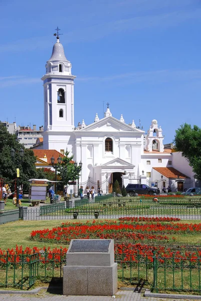 Kostel Recoleta Věnovaný Nuestra Seora Del Pilar Připojeným Hřbitovem Buenos — Stock fotografie