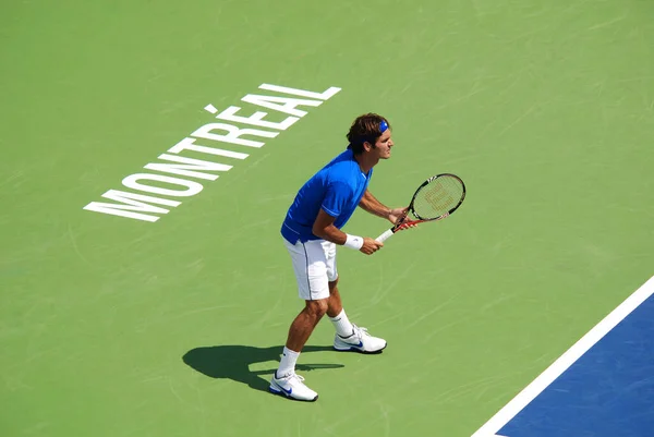 Montreal Αυγούστου Roger Federer Στο Γήπεδο Του Μόντρεαλ Rogers Cup — Φωτογραφία Αρχείου