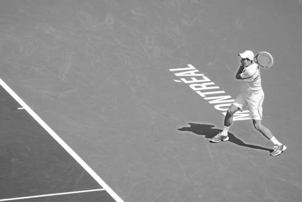 Montreal Agosto Novak Djokovic Cancha Montreal Rogers Cup Agosto 2011 — Foto de Stock