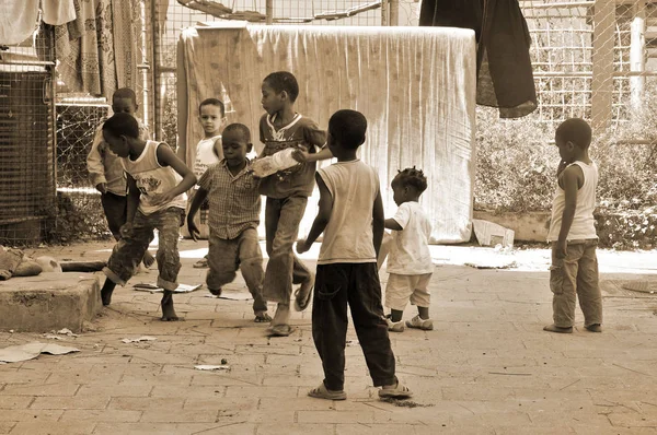 Stone Town Zanzibar Tanzania Nobembro Crianças Jogando Futebol Escola Novembro — Fotografia de Stock