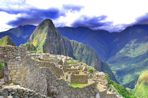 Machu Picchu Machu Pikchu Quechua Machu Velho Pessoa Velha Pirâmide — Fotografia de Stock